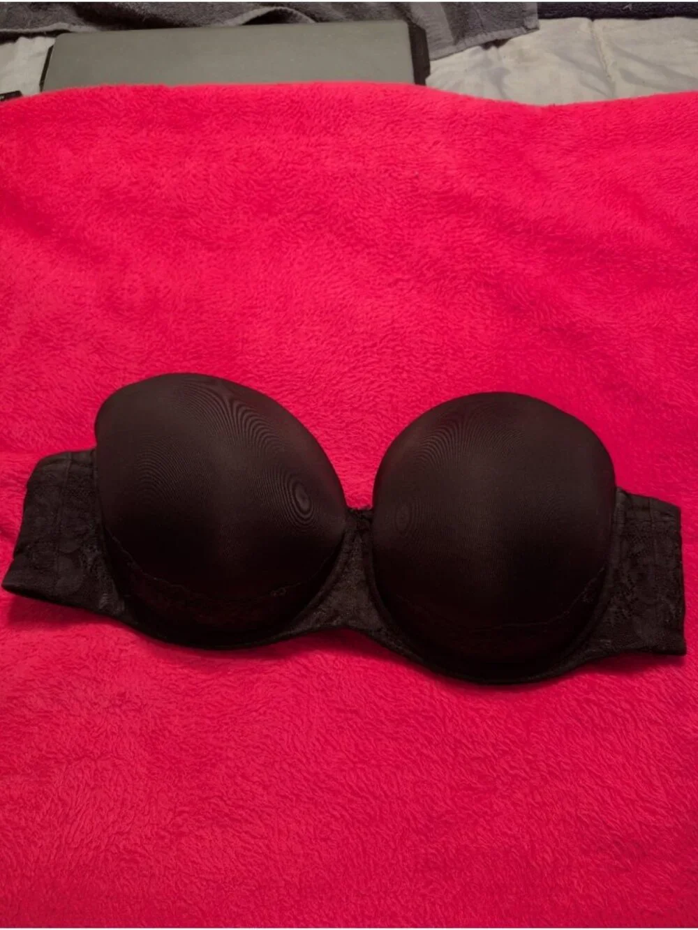 Torrid Womens 42DD Black Lace Bombshell Everyday Strapless Push Up Bra 10447144